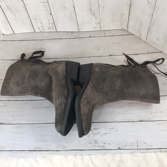 Taupe Nine West Leather Krasher Back Lace Boot - Picture 5 of 11